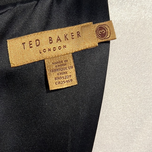 TED BAKER, SATIN V-NECK DRESS - Picture 7 of 11